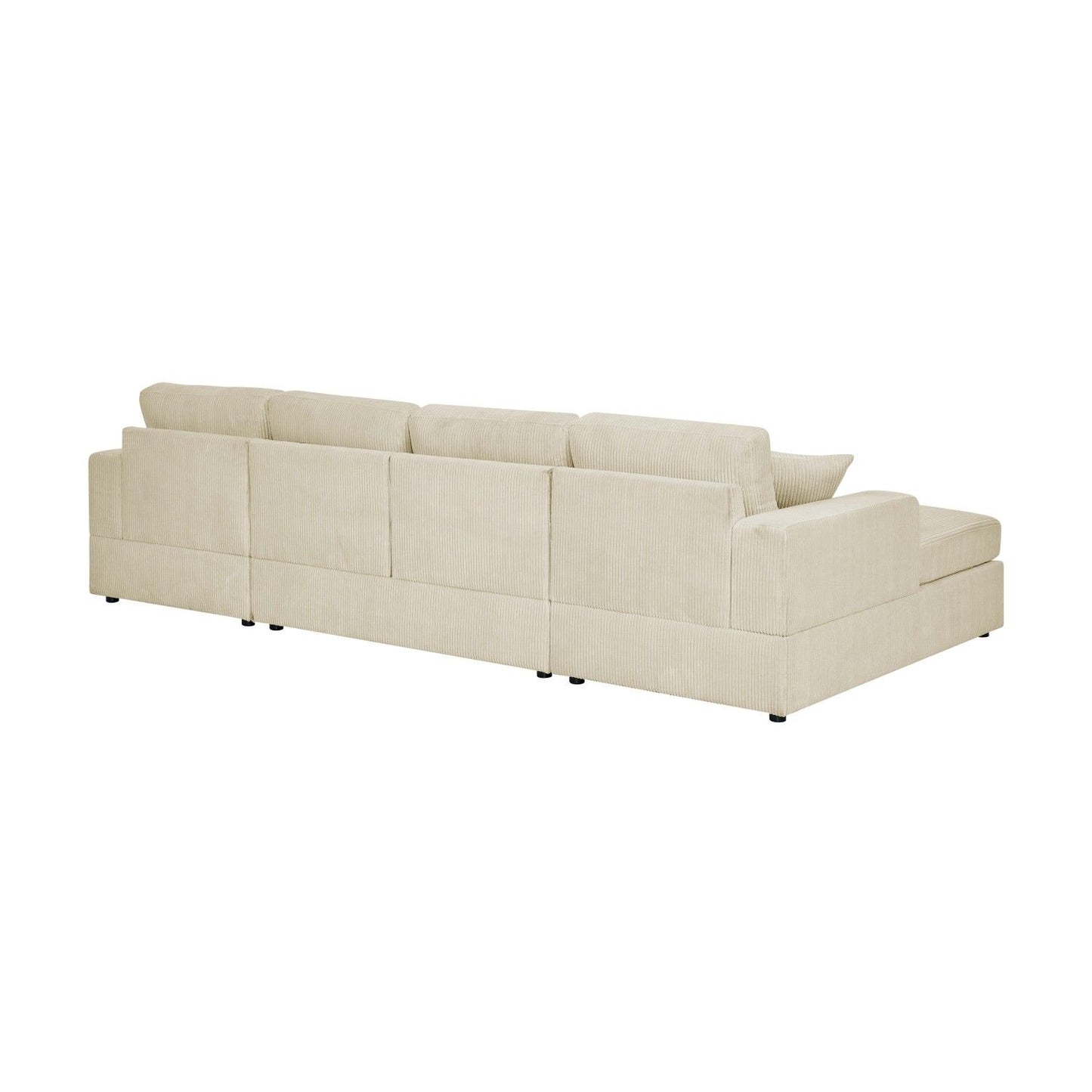 3 - Piece Corduroy Double-Chaise Sectional