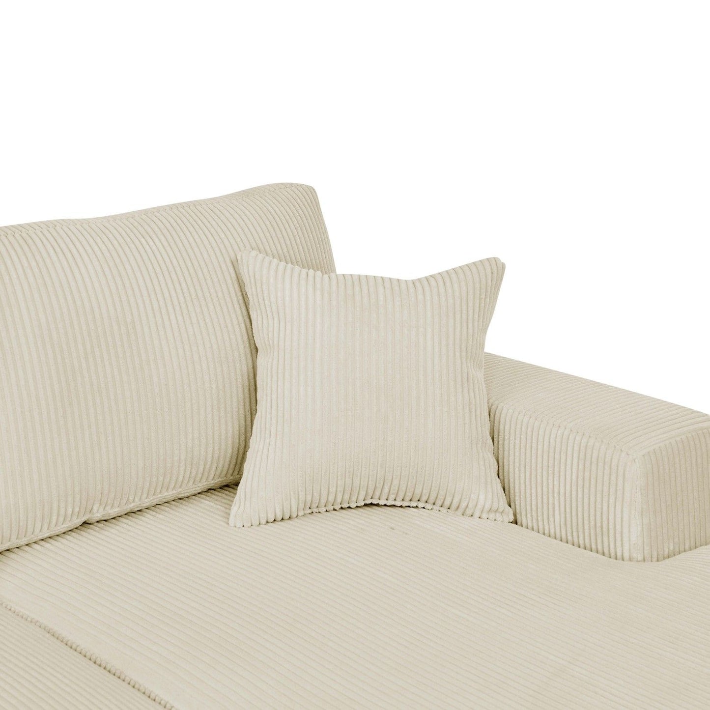 3 - Piece Corduroy Double-Chaise Sectional