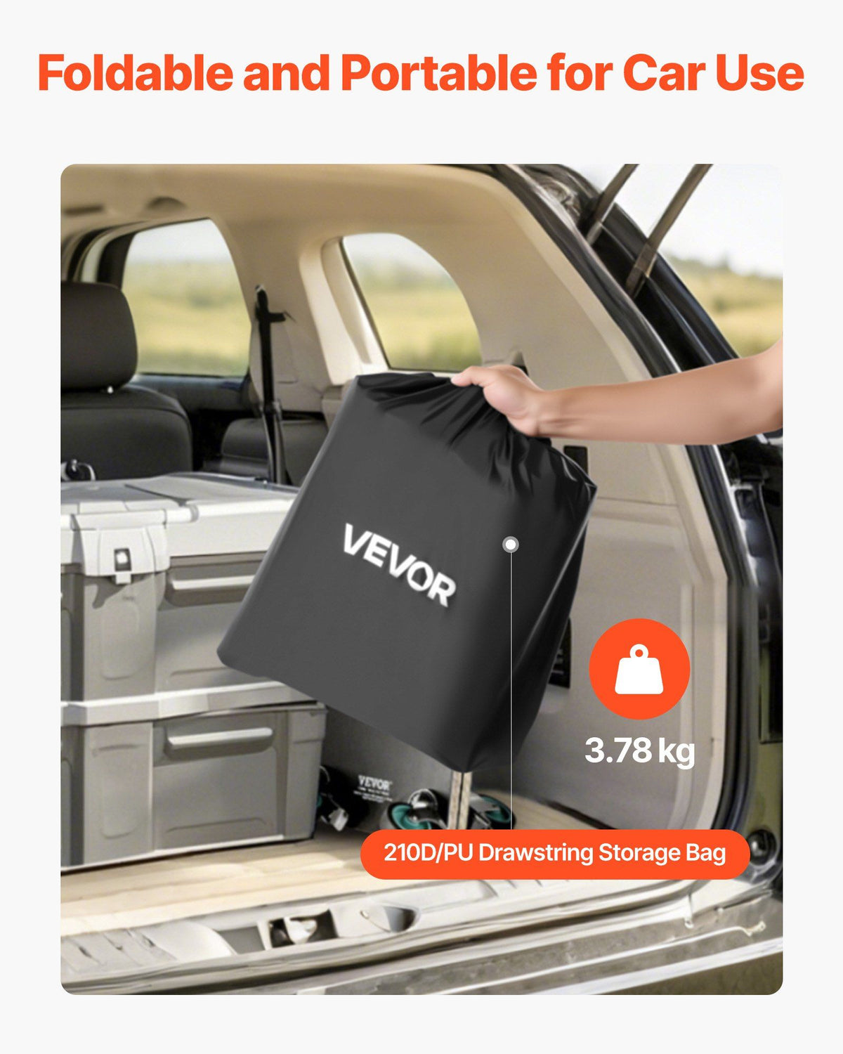 Hitch Cargo Carrier Bag 59.84 x 23.9 x 24.02 in (20 Cu.ft) with 8 Straps