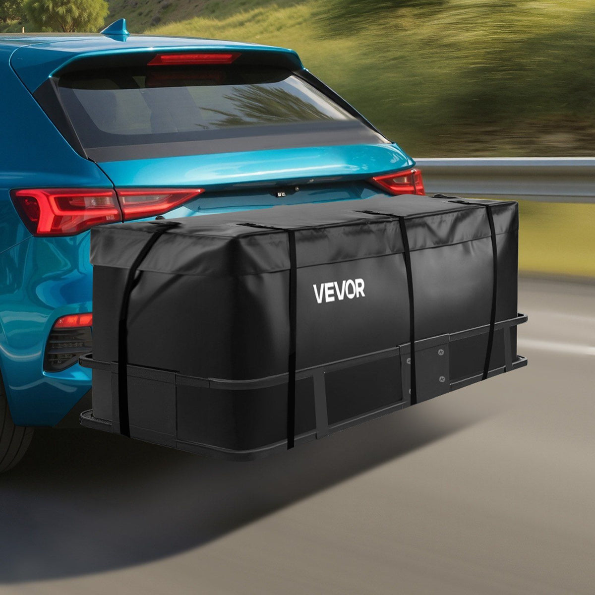Hitch Cargo Carrier Bag 59.84 x 23.9 x 24.02 in (20 Cu.ft) with 8 Straps