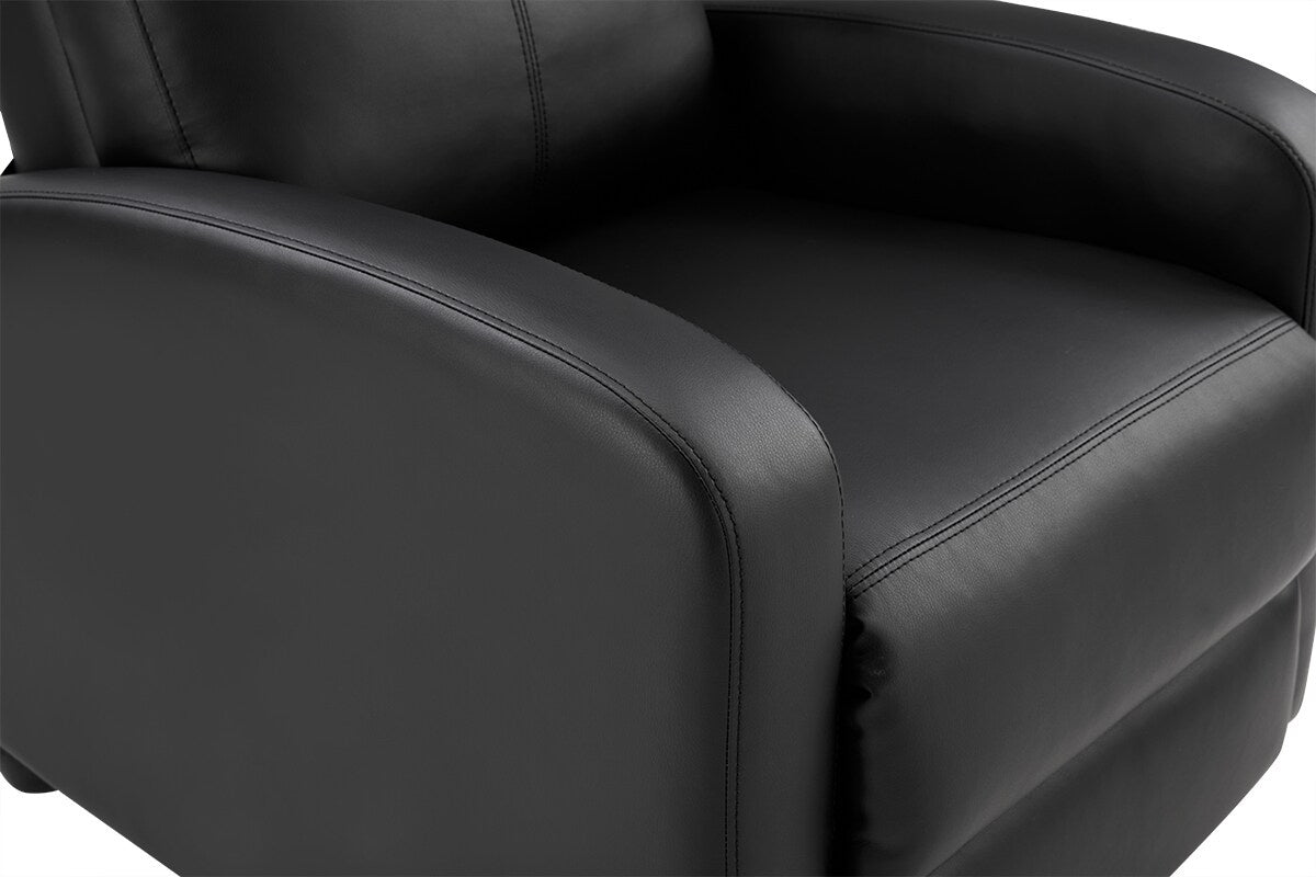 Comfortable Single-Seat Manual Recliner Chair | PU Leather Upholstery | Perfect for Small Spaces