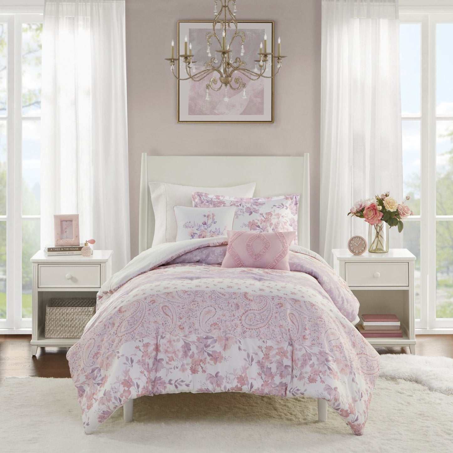 Floral Paisley Comforter Set Full/Queen