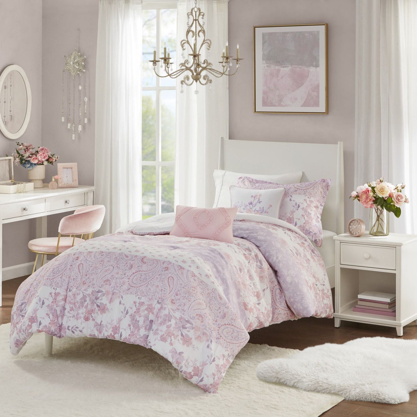 Floral Paisley Comforter Set Full/Queen