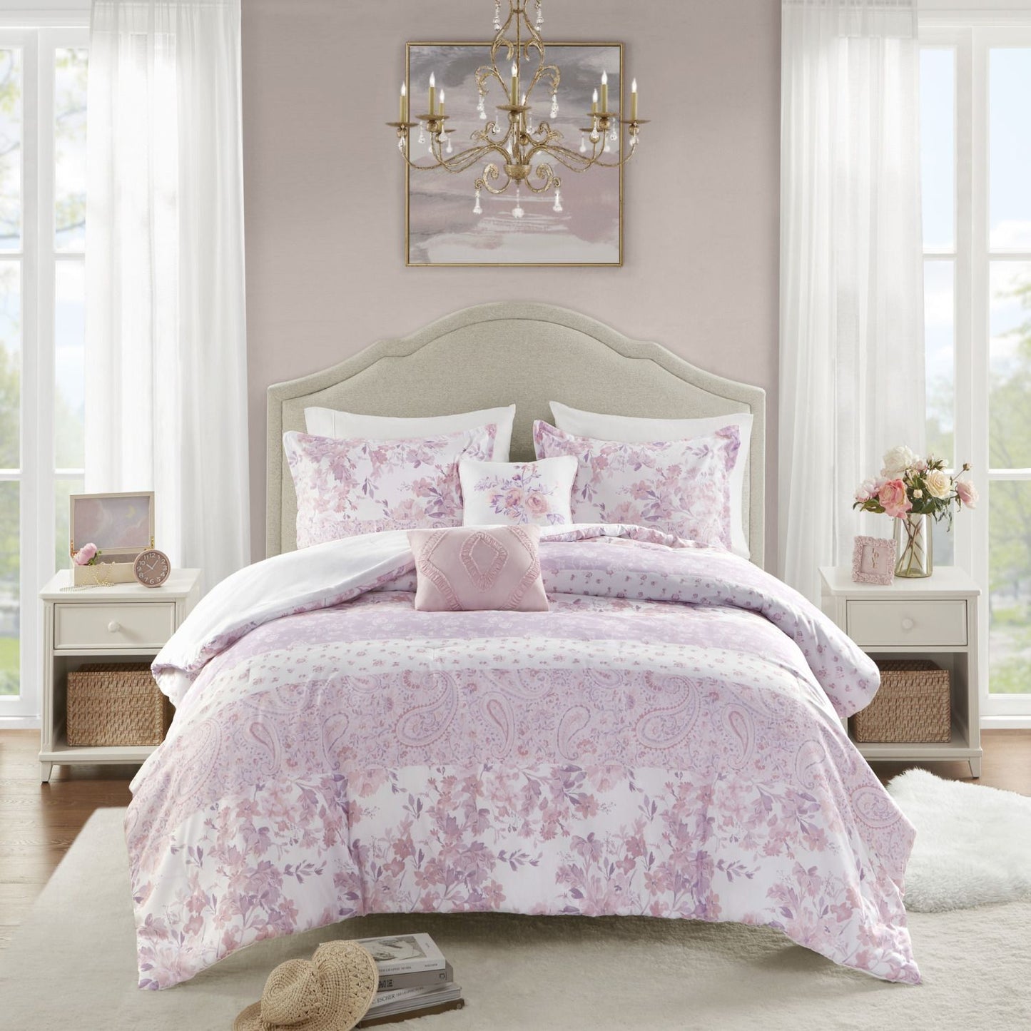 Floral Paisley Comforter Set Full/Queen