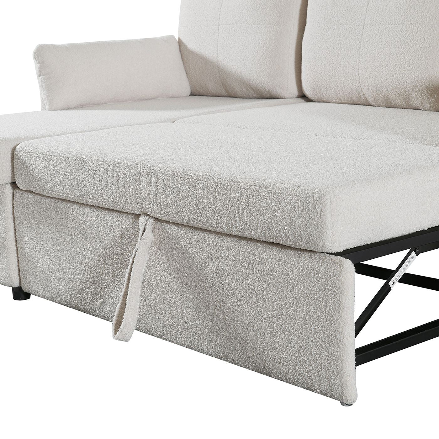 84.2" Sleeper Sofa Bed,Pull Out Sofa Bed with Storage Chaise L Shape Sectional Sofa