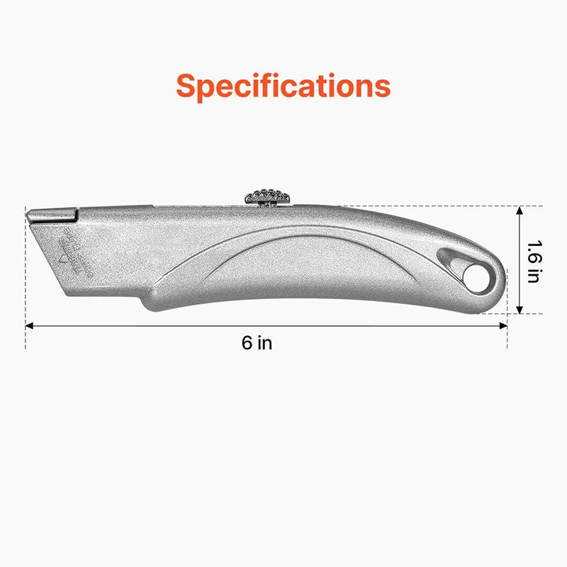 Utility Knife Retractable Box Cutter with Sharp Blades