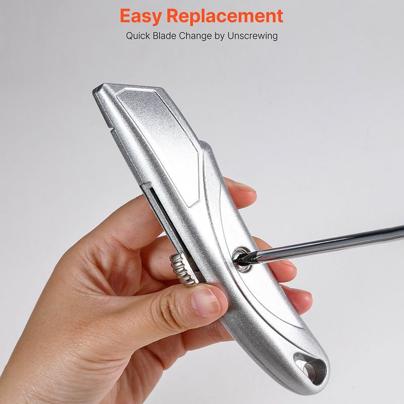 Utility Knife Retractable Box Cutter with Sharp Blades