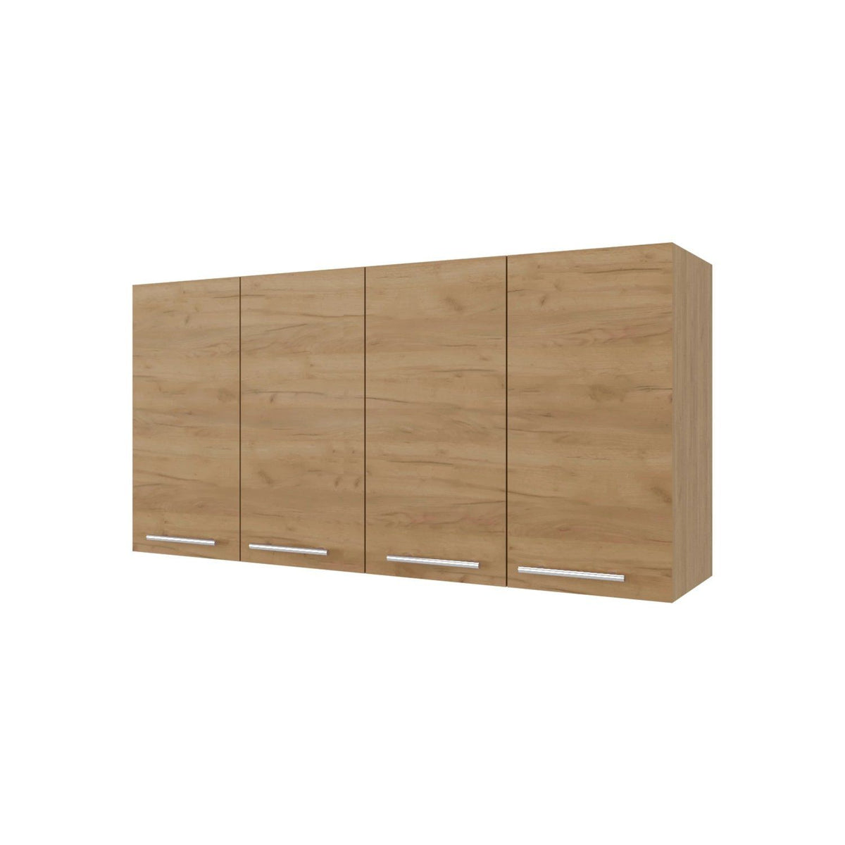 Natural Oak Wall Cabinet Kitchen in Melamine with 4-Door