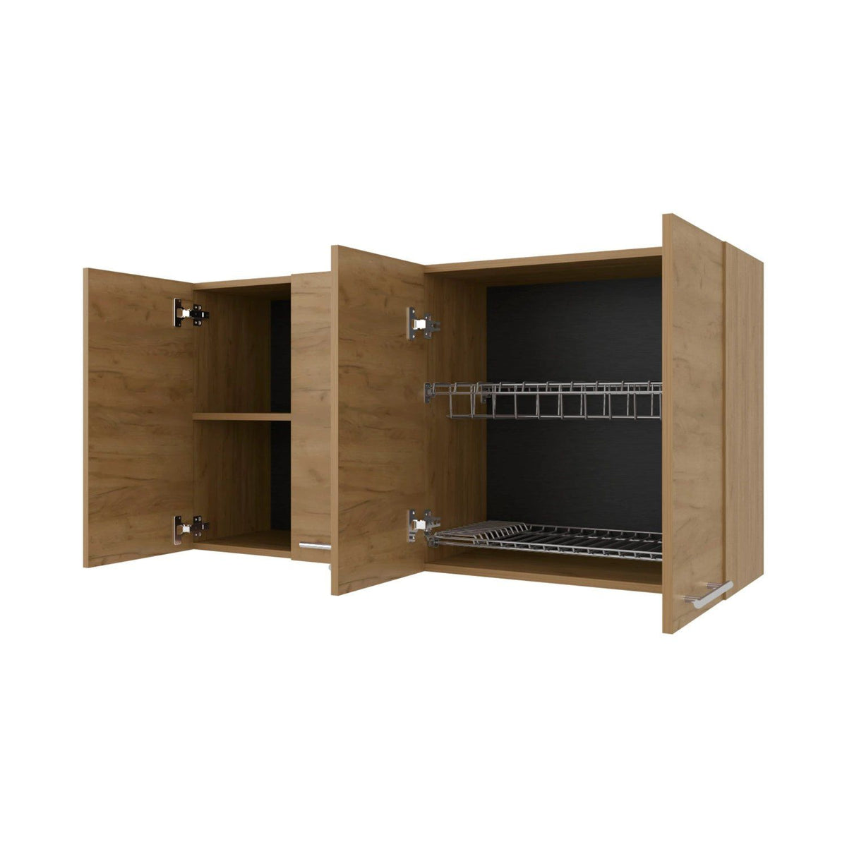 Natural Oak Wall Cabinet Kitchen in Melamine with 4-Door