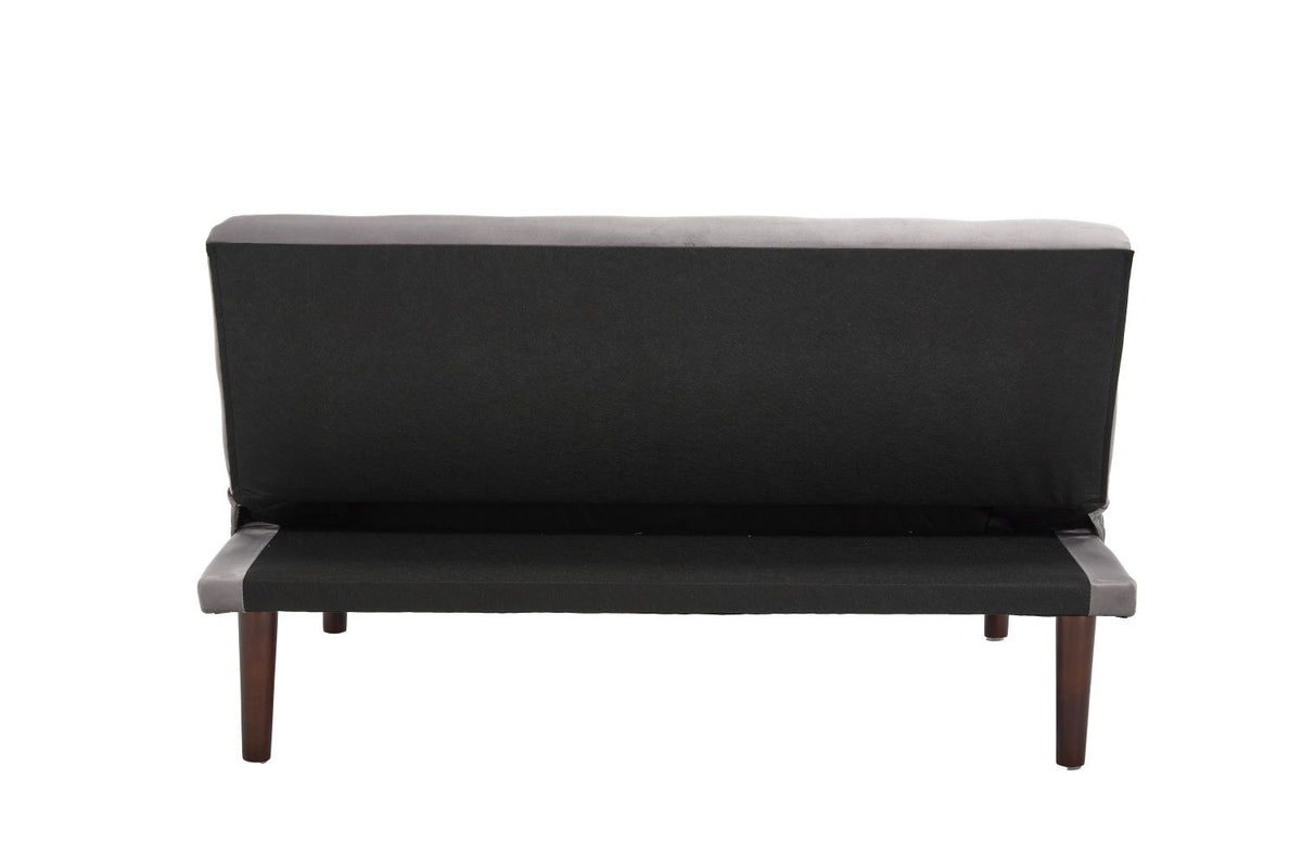 Foldable Fashion Sofa Bed High End Flannel Fabric Back Adjustable Sofa Recliner Futon, Modern Fashion Sofa with Charging Port, Suitable for Living Room Bedroom Office (Gray)