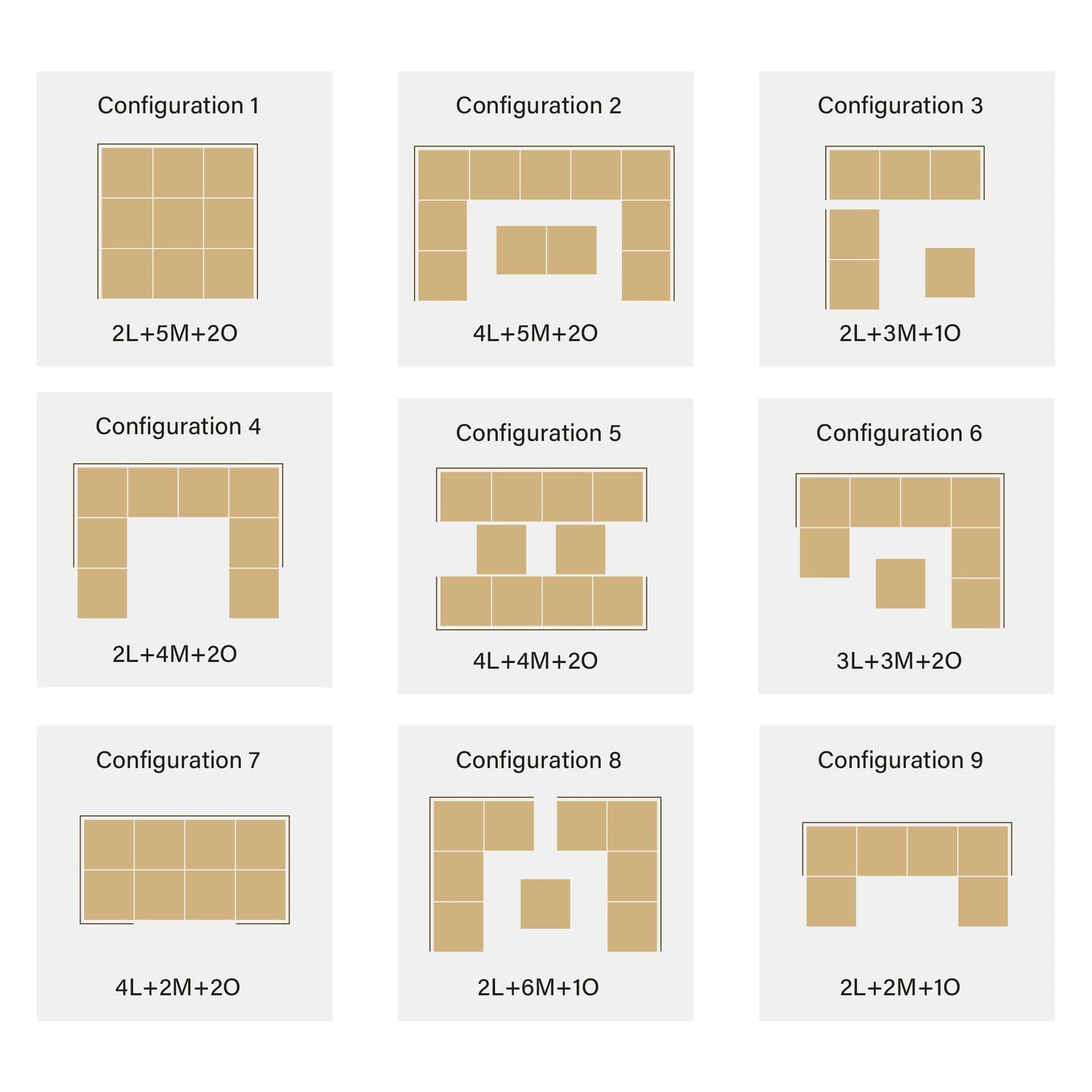 Vintage Modular Sectional Sofa, Convertible Multiple Combination Sofa Couch with Storage, Memory Foam, Vintage Copper Nail Modular Sectionals M-Middle Module Beige (1 middle stool)