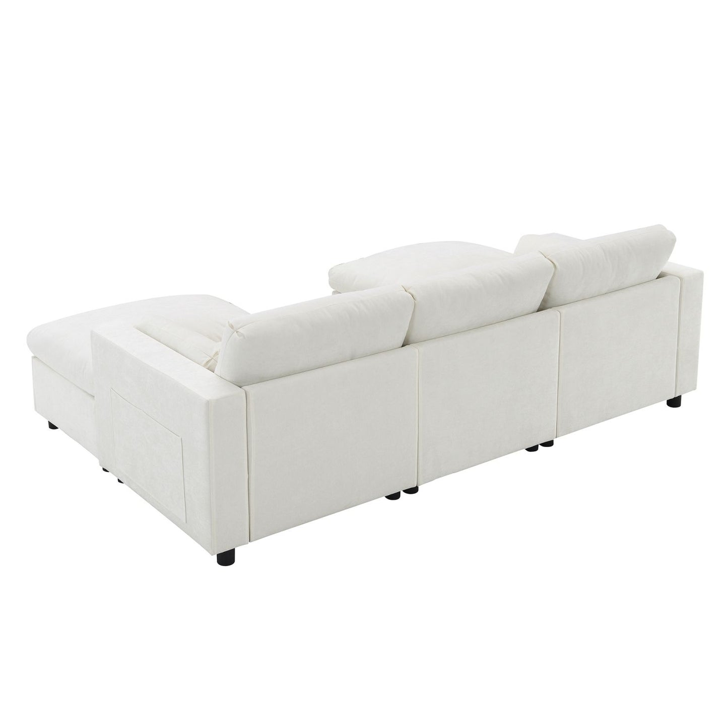 [VIDEO]86.5'' Chenille Modular Sectional Sofa with Storage Pockets, 5 Seat U Shaped Couch Set with Pillows,Free Combination,Modern Cloud Sofa with 2 Movable Ottoman for Living Room,Apartment,3 Colors
