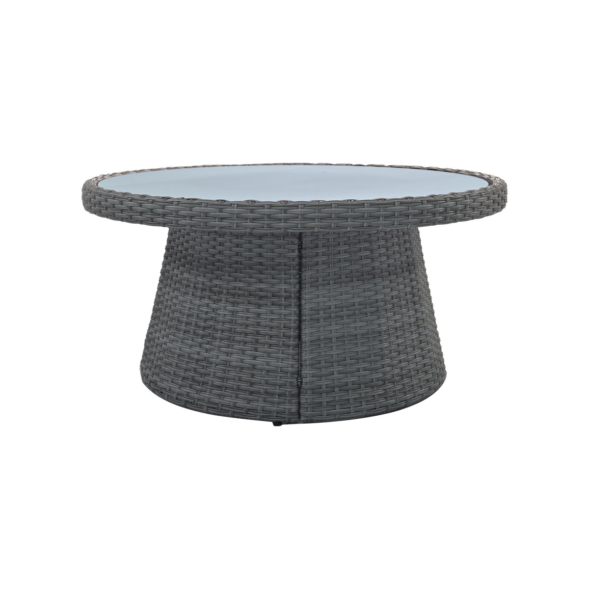 10-Piece Outdoor Sectional Half Round Patio Rattan Sofa Set; PE Wicker Conversation Furniture Set for Free Combination; Light Gray