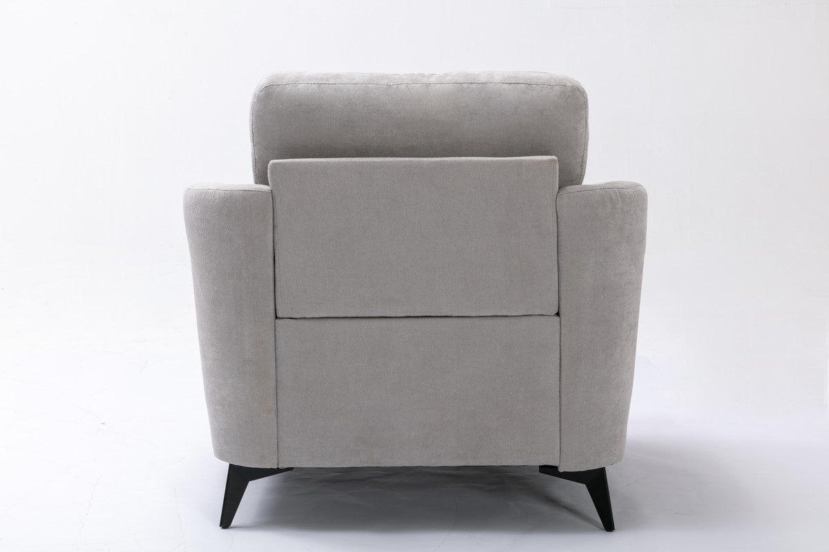 Callie 39" Light Gray Woven Fabric Chair