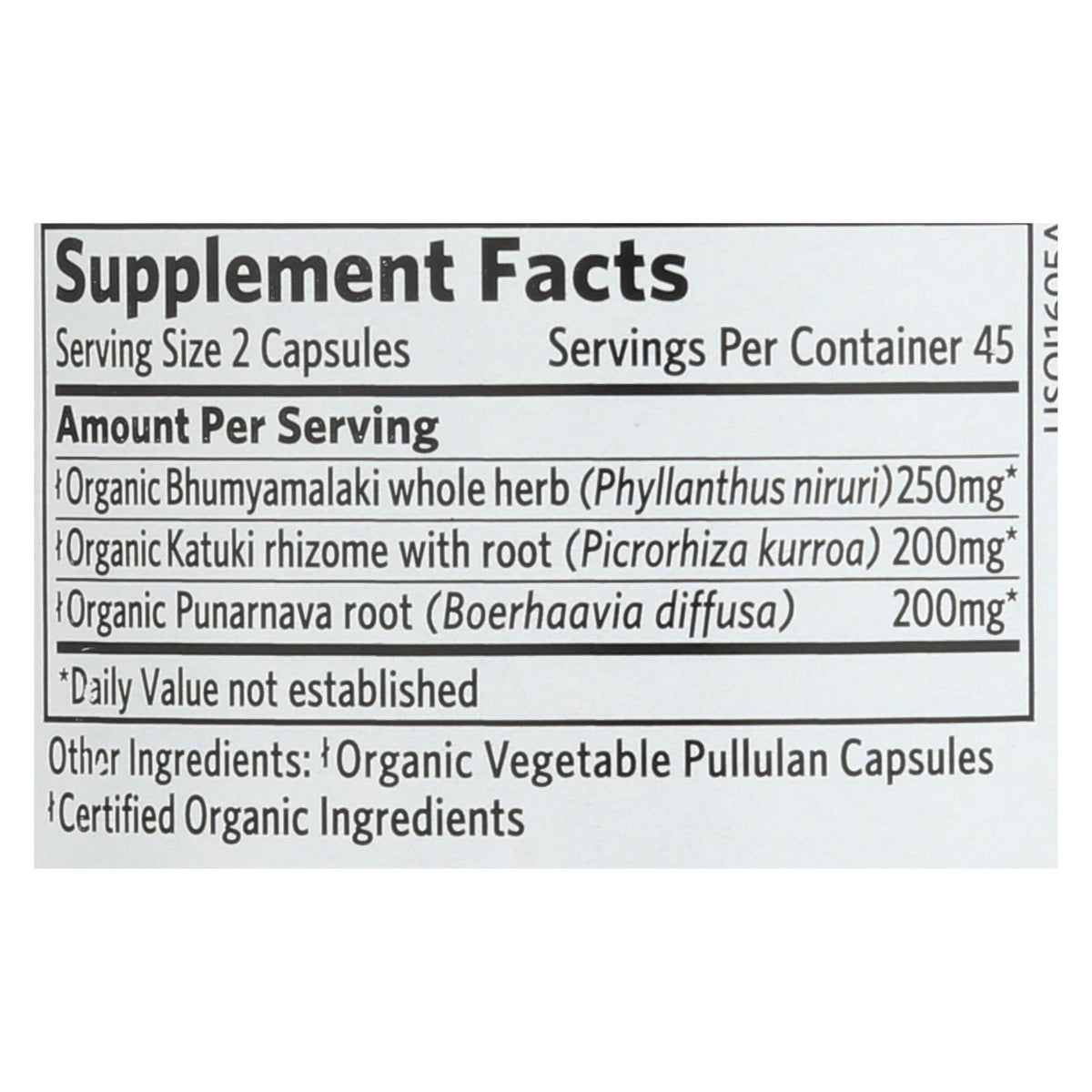 Organic India Usa Whole Herb Supplement, Liver Kidney - 1 Each - 90 Vcap