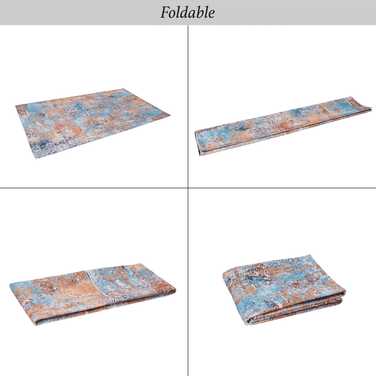 9x12 Area Rug for Living Room, Washable Rug, Low-Pile, Non-Slip, Non-Shedding, Foldable, Kid & Pet Friendly - Area Rugs for living room, bedroom, kitchen, dining room rug, (Multi, 9' x 12')