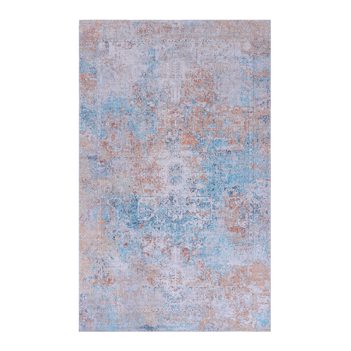 Naar 5x8 Area Rugs for Living Room, Washable Rug, Low-Pile, Non-Slip, Non-Shedding, Foldable, Kid & Pet Friendly - Area Rugs for living room, bedroom, kitchen, dining room rug, (yellow, 5' x 8')