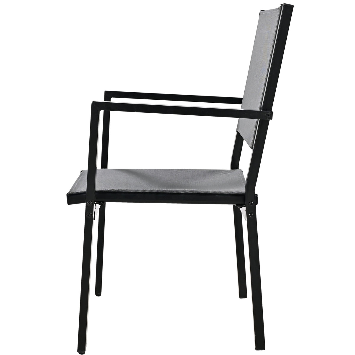 U-Style High-quality Steel Outdoor Table and Chair Set, Suitable for Patio, Balcony, Backyard.