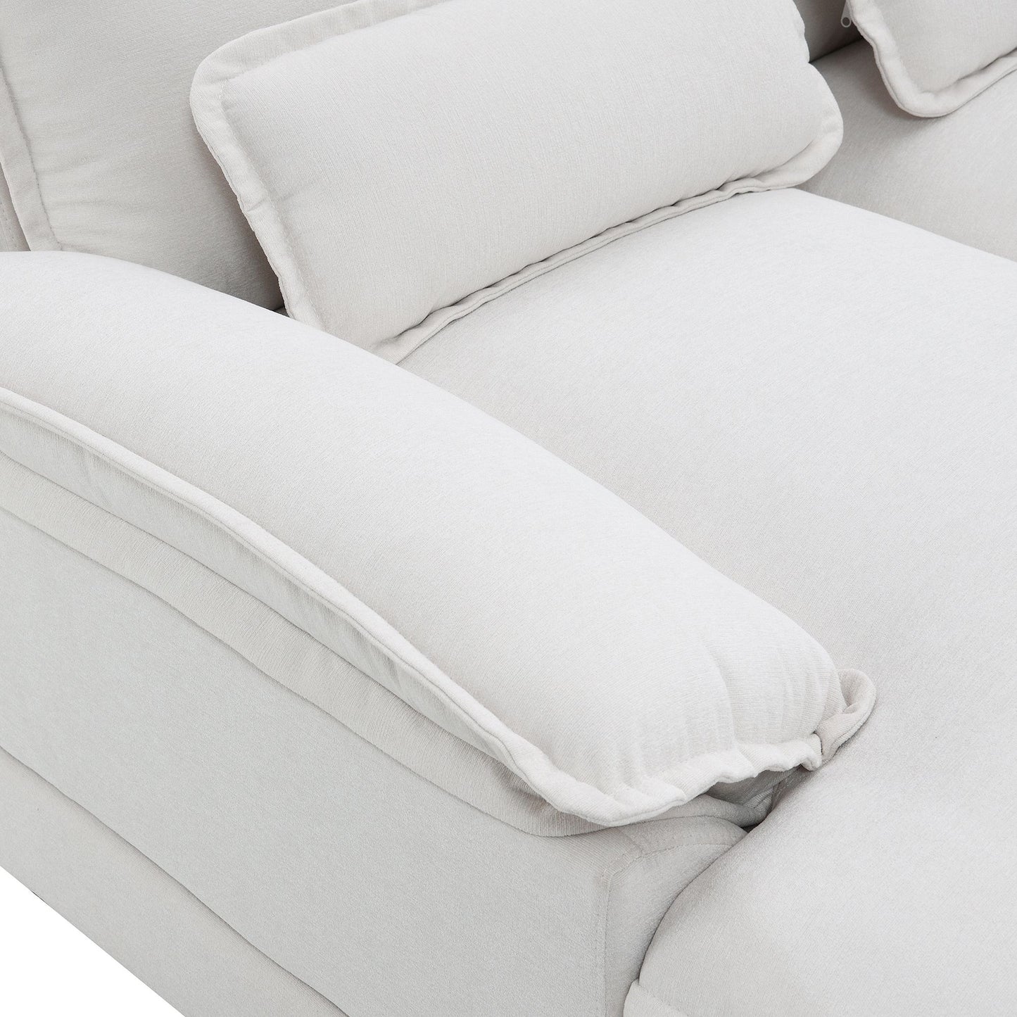 [VIDEO provided][New]109.8*55.9" Modern U-shaped Sectional Sofa with Waist Pillows,6-seat Upholstered Symmetrical Sofa Furniture,Sleeper Sofa Couch with Chaise Lounge for Living Room,Apartment,5 Color