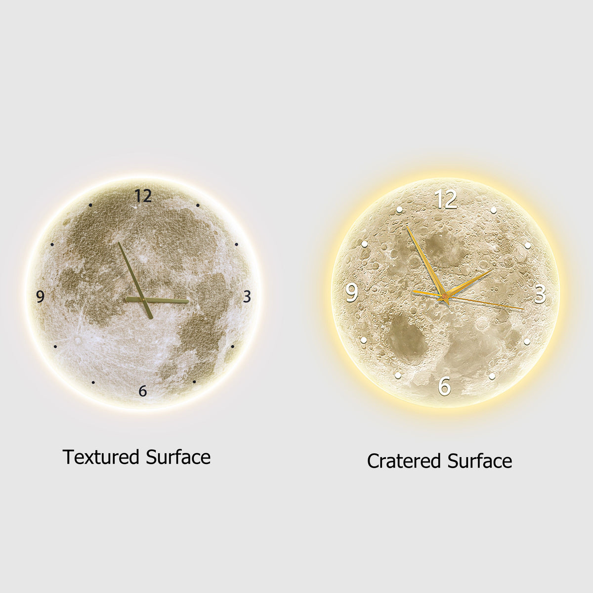 Moon Wall Clock, Moon Ambient night lights, Kids Room Lightings