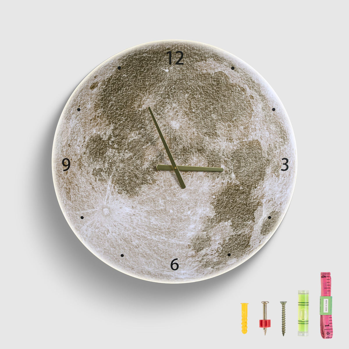 Moon Wall Clock, Moon Ambient night lights, Kids Room Lightings
