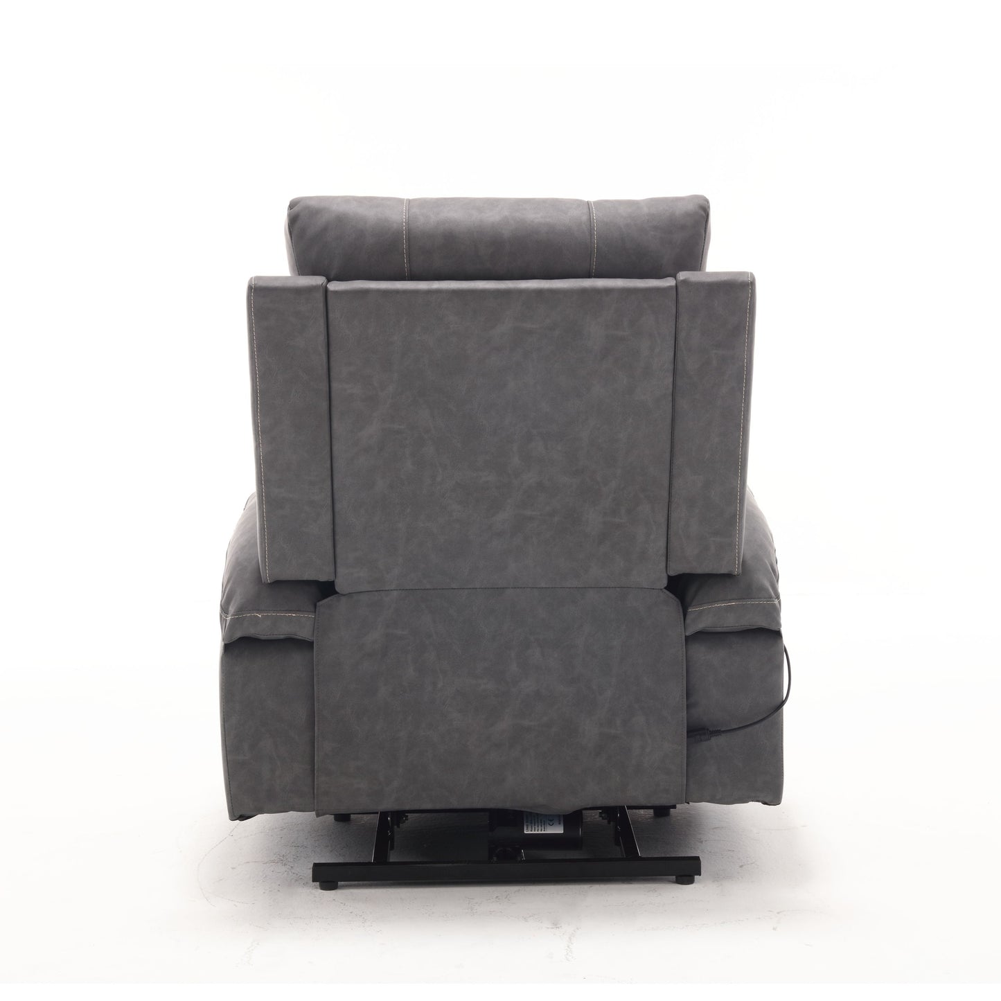 21"seat width,large size Electric Power Lift Recliner Chair Sofa for Elderly, 8 point vibration Massage and lumber heat, Remote Control, Side Pockets and Cup Holders, cozy fabric, overstuffed arm pvc