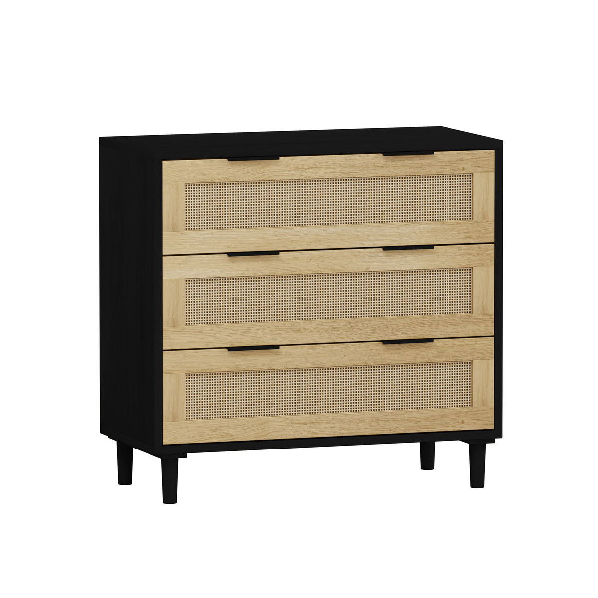 31.50"3-Drawers Rattan Storage Cabinet Rattan Drawer,for Bedroom,Living Room,Dining Room,Hallways