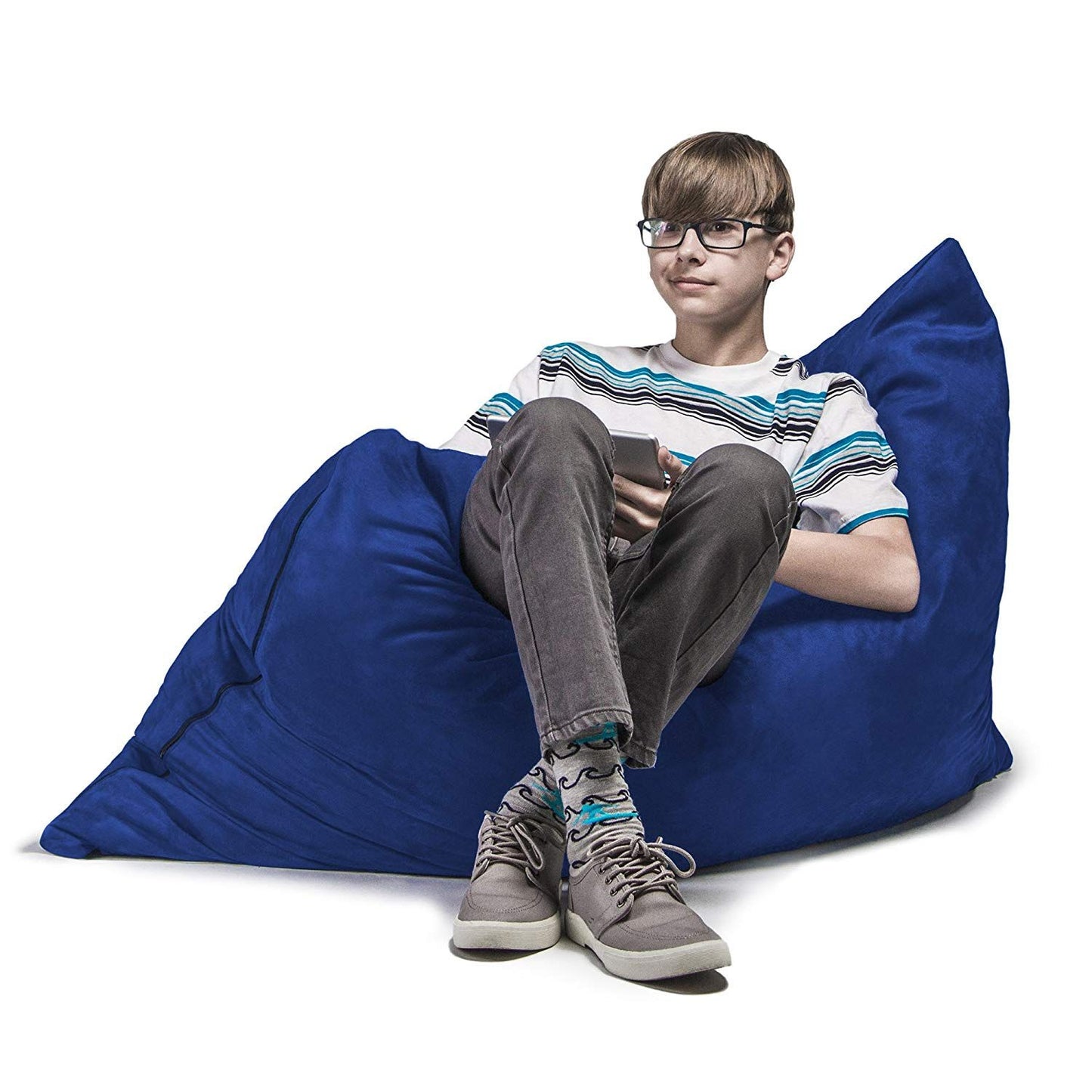 Jaxx 3.5 Ft Pillow Saxx Kids Bean Bag, Blue