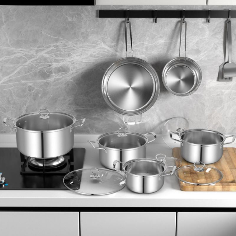 Pots and Pans Set with Handles for Household