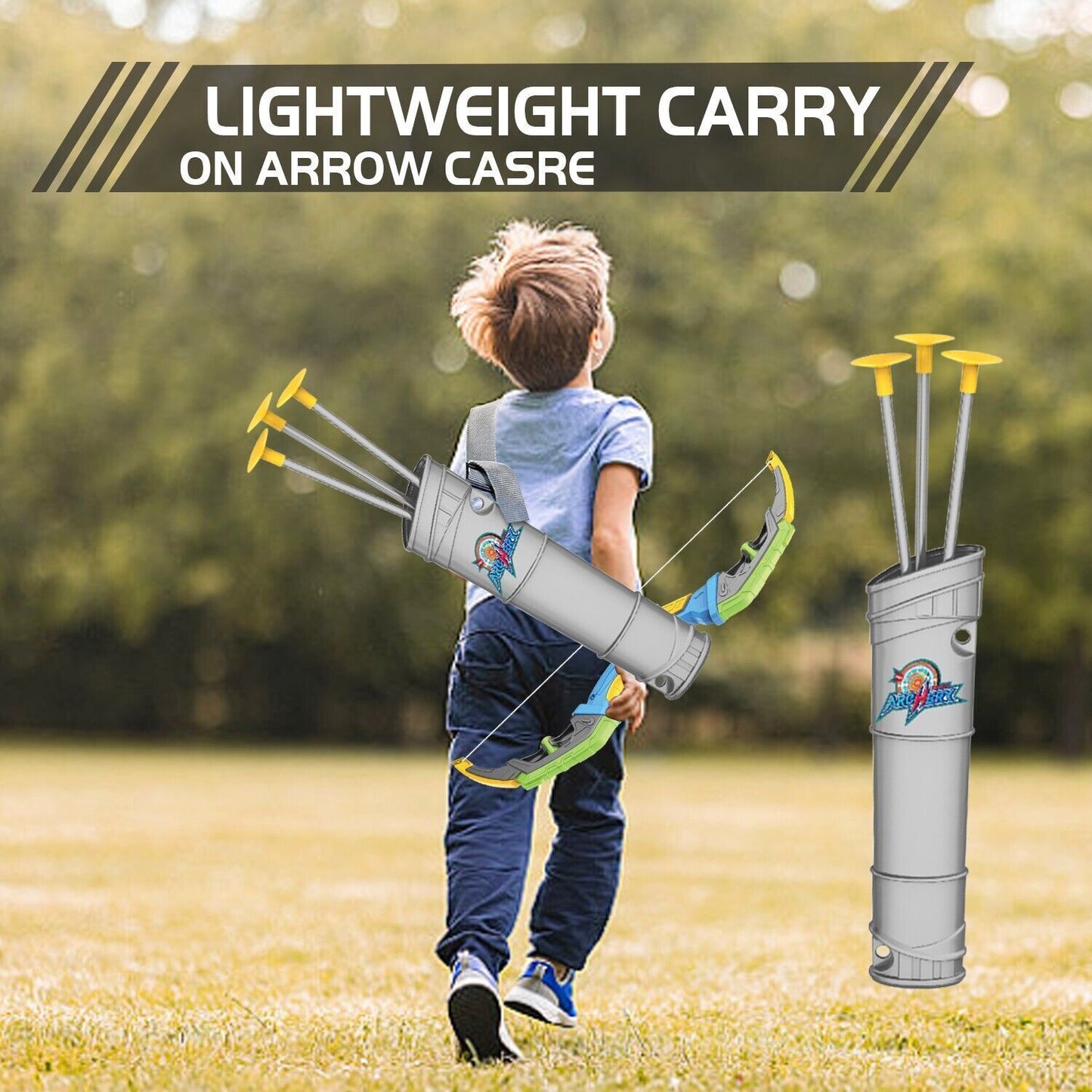 Bow and Arrow Set for Kids, Toyokar Archery Set Toy with Light-up LEDs, 10 suction bows and arrows, indoor and outdoor sports toys.Boys Kids Gifts Toys