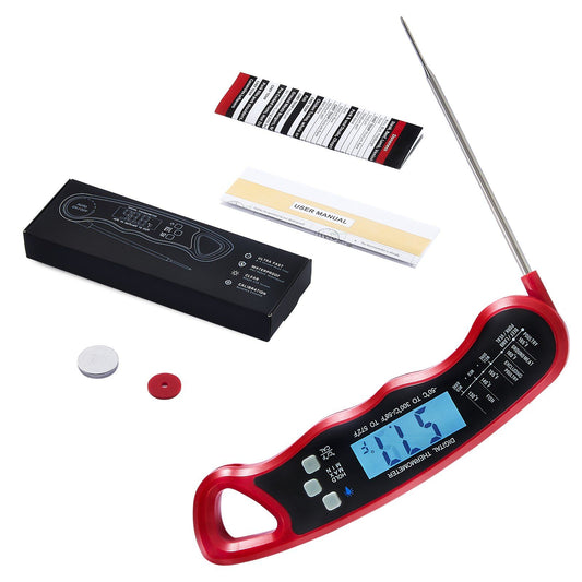 VEVOR Grillers Instant Read Meat Thermometer for Grill and Cooking, Best Waterproof Ultra Fast Thermometer with Backlight & Calibration, Digital Food Probe for Kitchen, Outdoor Grilling and BBQ