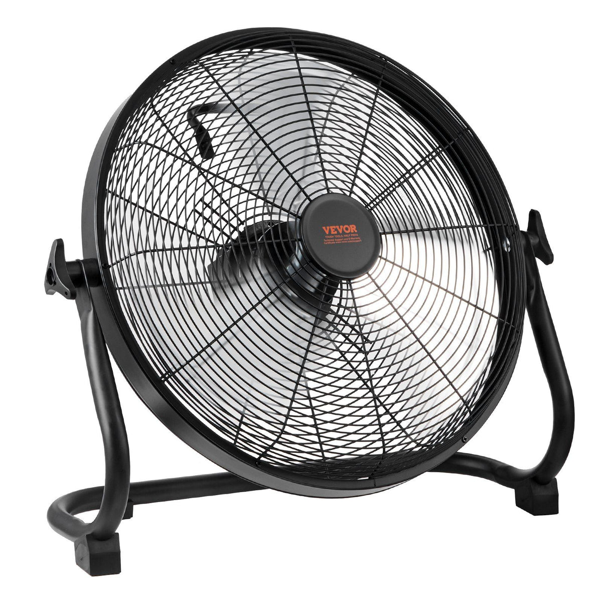 VEVOR Cordless Fan 16 in, Portable Quiet Personal Fan for Home or Office, 360 Degree Manual Pivoting Head, Stepless Speed Regulation High Velocity Cordless Fan, Heavy Duty Metal Industrial Floor Fans