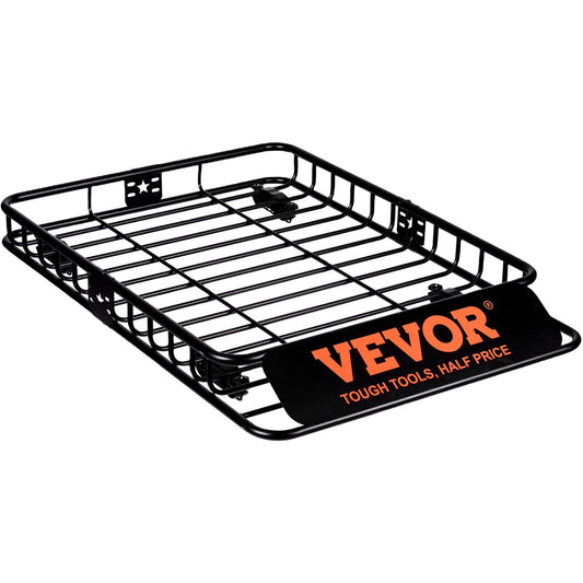 VEVOR Roof Rack Cargo Basket 200 LBS 51"x36"x5" for SUV Truck with Luggage Bag