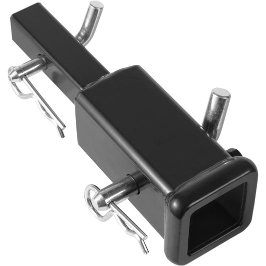 VEVOR Trailer Hitch Extender, 1-1/4" to 2" Receiver Hitch Adapter, Trailer Hitch Extension Tube Extender, 6" Extension Length, 4000 lbs Towing Capacity, Hitch Pins, Clips, Bolt and Nut Included, Black