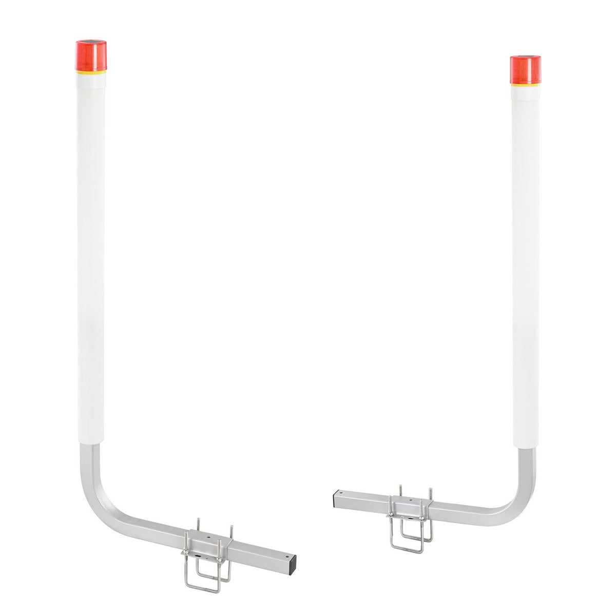 VEVOR Marine Trailer Guide Set, 62'' with LED Illumination, Pair of Steel Anti-Rust Guide Poles, Equipped with PVC Sleeves, Ideal for Ski, Fishing, or Sailboat Trailers 2024
