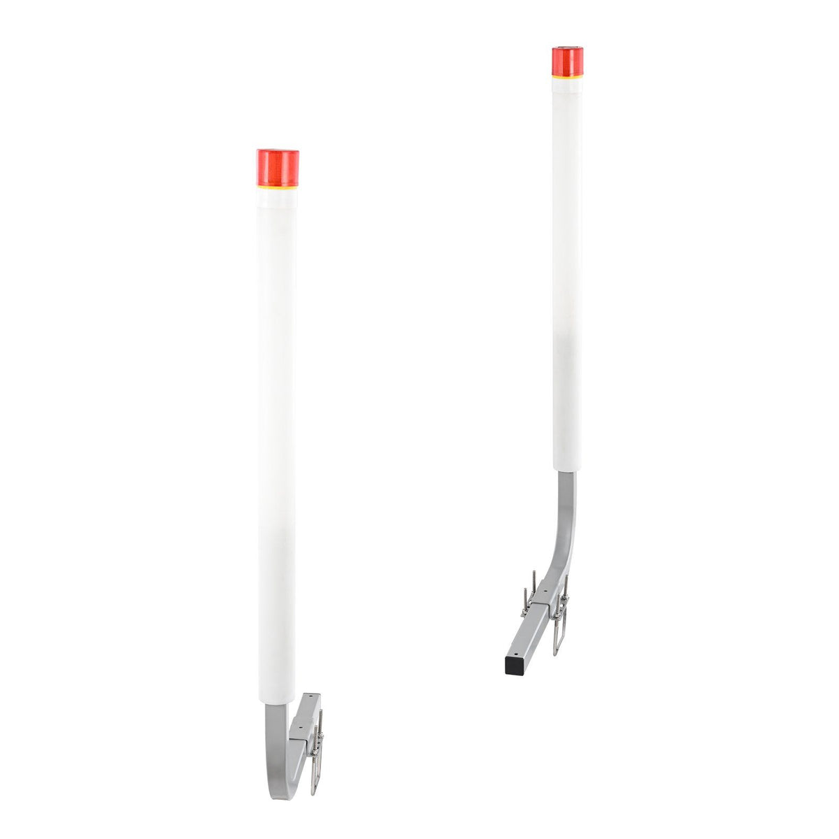VEVOR Marine Trailer Guide Set, 62'' with LED Illumination, Pair of Steel Anti-Rust Guide Poles, Equipped with PVC Sleeves, Ideal for Ski, Fishing, or Sailboat Trailers 2024