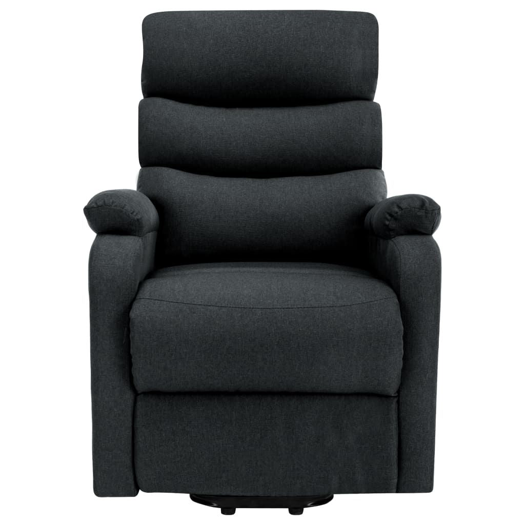 Power Lift Massage Recliner Dark Gray Fabric