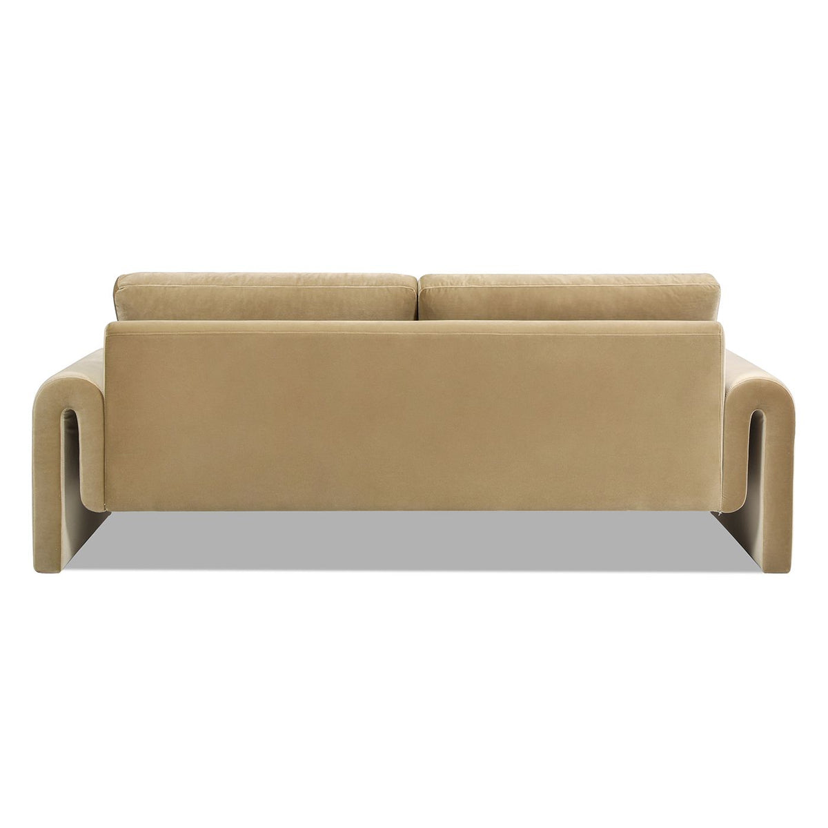 Mason 85" Arched Arm Sofa, Camel Brown Beige Performance Velvet
