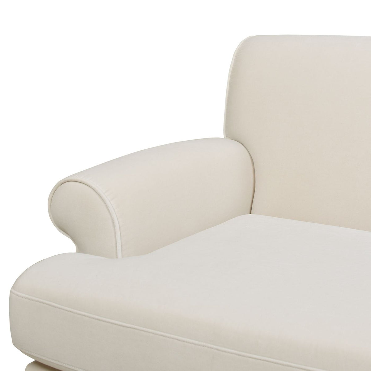 Alana 88" Lawson Two-Cushion Tightback Sofa, French Beige Performance Velvet