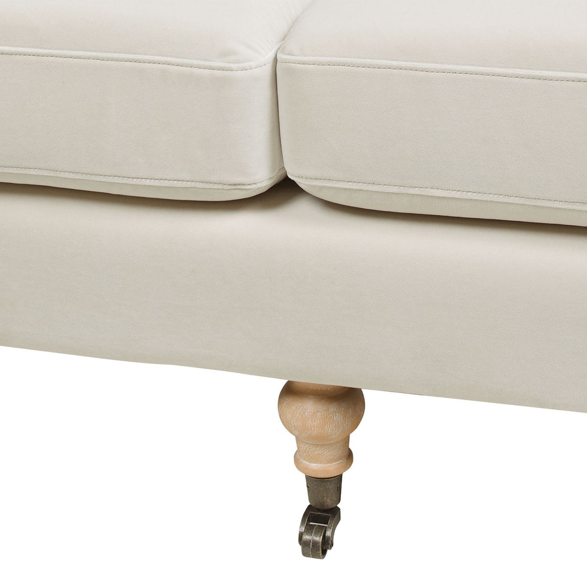 Alana 88" Lawson Two-Cushion Tightback Sofa, French Beige Performance Velvet