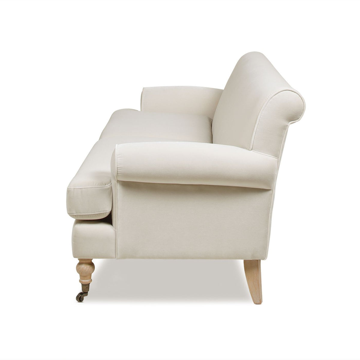 Alana 88" Lawson Two-Cushion Tightback Sofa, French Beige Performance Velvet