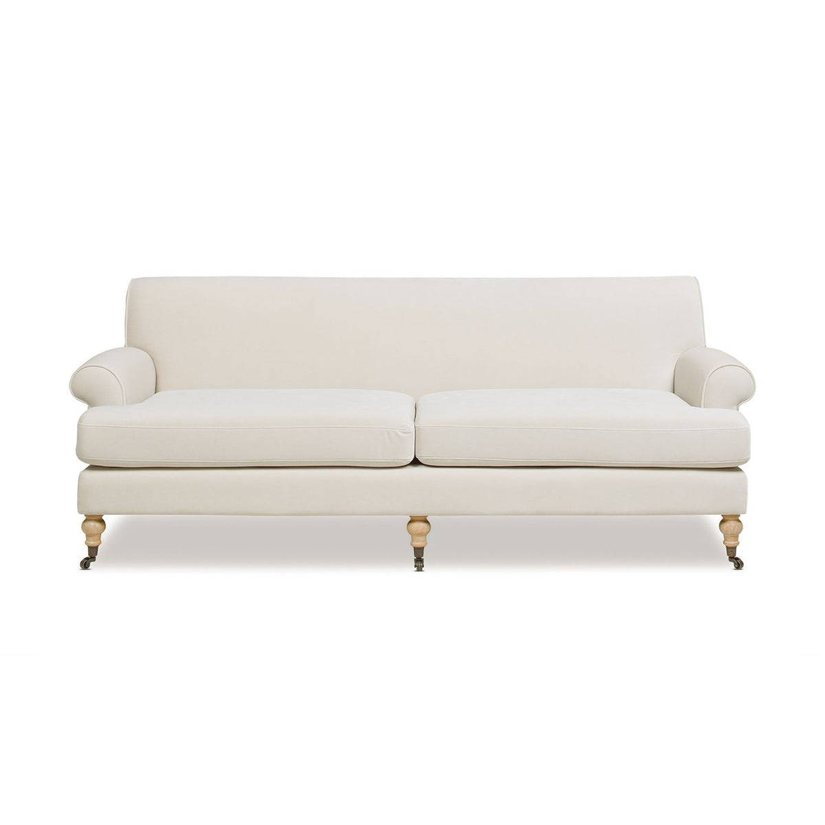 Alana 88" Lawson Two-Cushion Tightback Sofa, French Beige Performance Velvet
