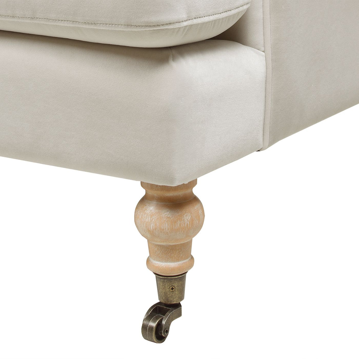 Alana 88" Lawson Two-Cushion Tightback Sofa, French Beige Performance Velvet