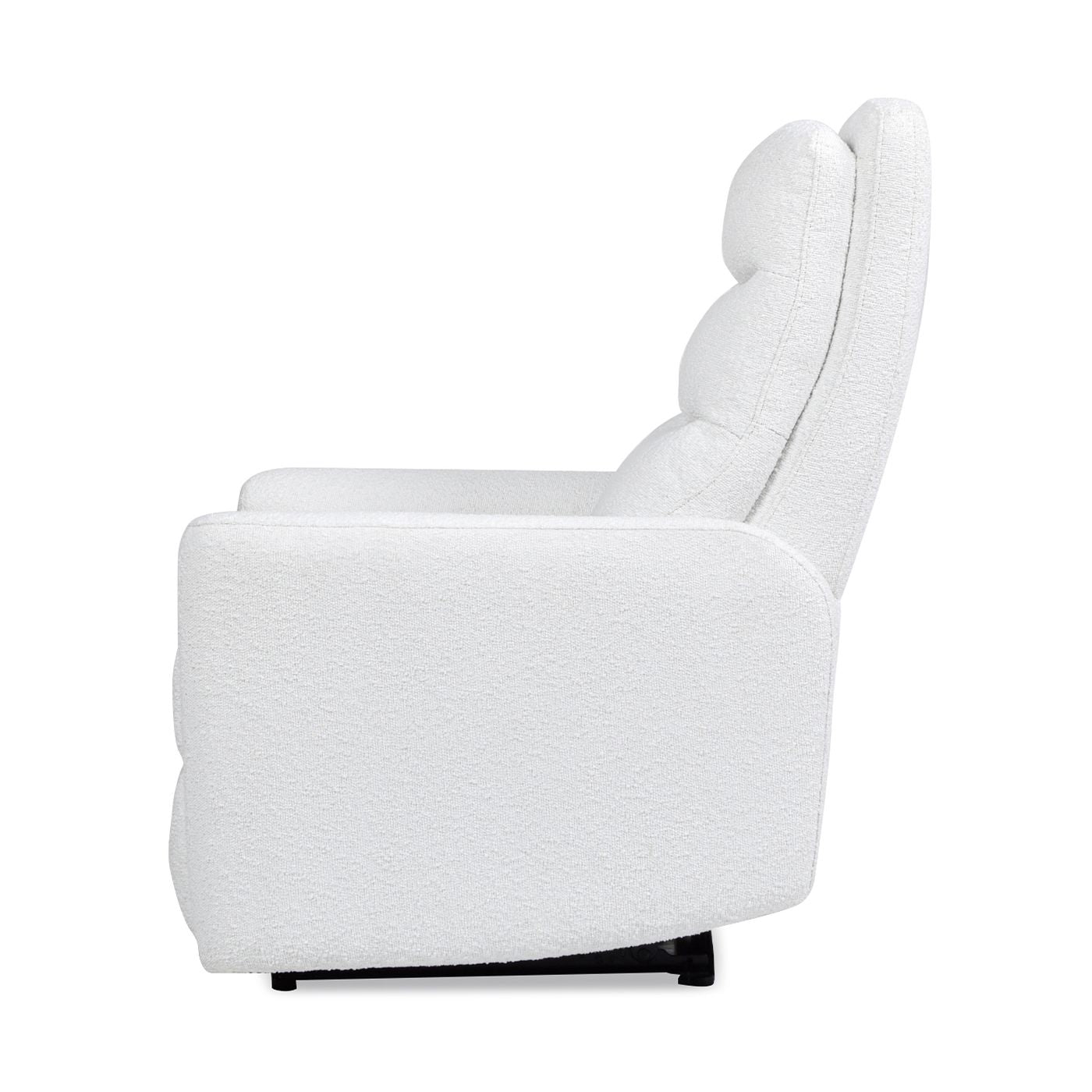 Bloomy 35.5" High-Back Power Recliner Motion Chair, Chiffon White Boucle