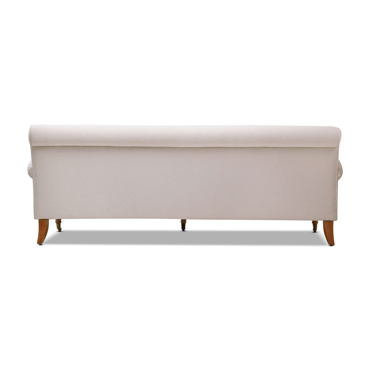 Alana Lawson Three-Cushion Tightback Sofa, Sky Neutral Beige Polyester