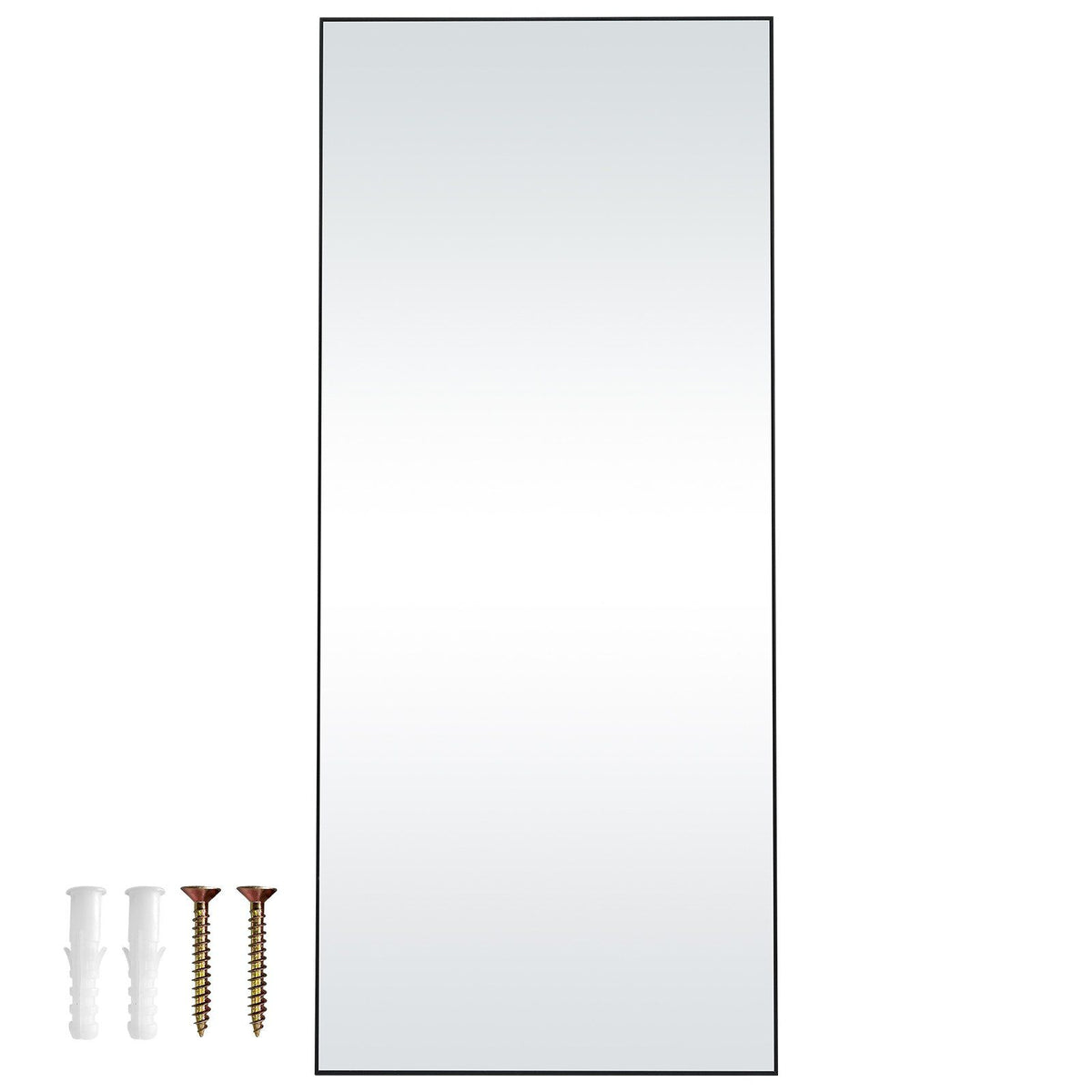 VEVOR Full Length Mirror, 71'' x 31'', Extra Large Standing Hanging or Leaning Rectangle Floor Mirror with Tempered Glass Aluminum Alloy Frame, Full Body Dressing Mirror for Living Room Bedroom, Black