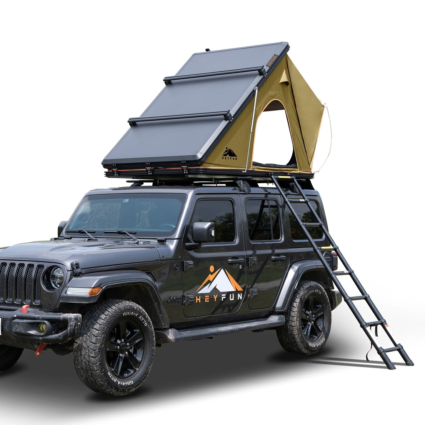 Explorer Rooftop Tent Hardshell with Luggage Racks&Replaceable Netting Rain Curtains, Truck Bed Tent for Camping, Pop Up Roof Top Tents for Truck Jeep SUV Car Van Wrangler Tacoma