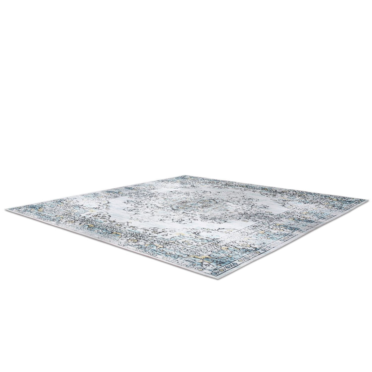 Vintage Area Rug Modern Non Slip Carpet Boho Low Pile Soft Rug Waterproof Machine Washable Rug for Living Room Bedroom Kitchen Dining Room Under Table