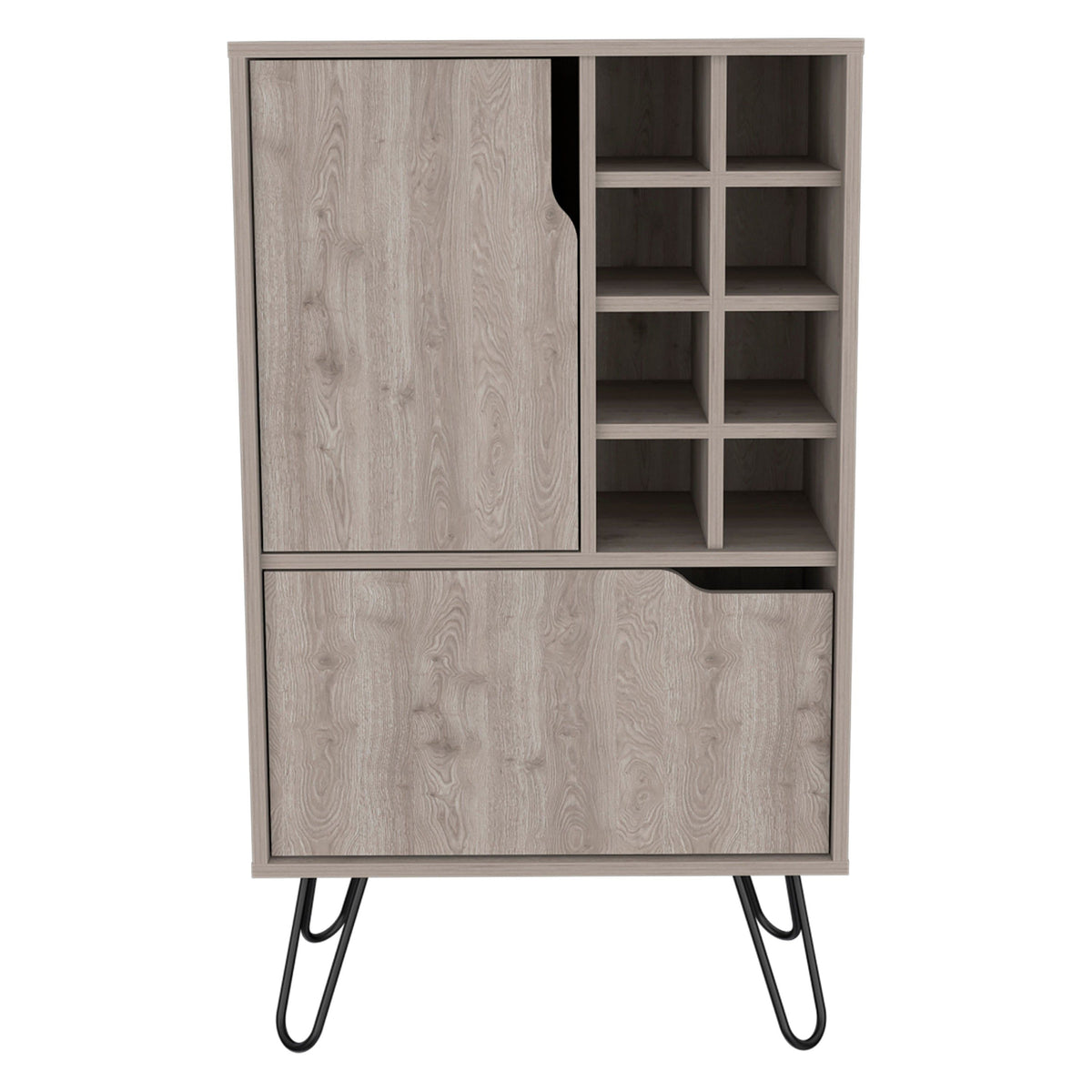 Serbia Kitchen Island, One Cabinet, Four Open Shelves