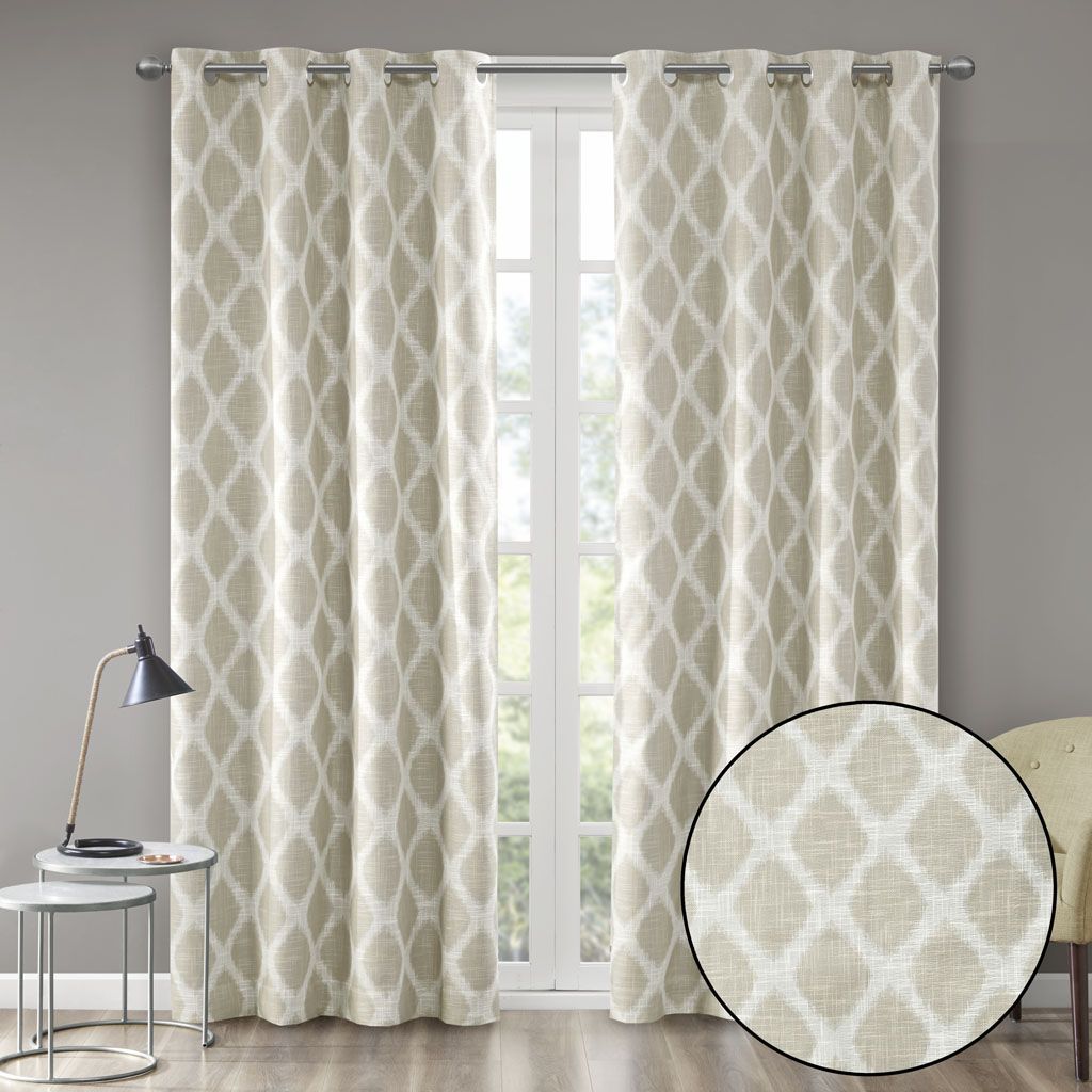 Printed Ikat Blackout Curtain Panel(Only 1 Pc Panel)